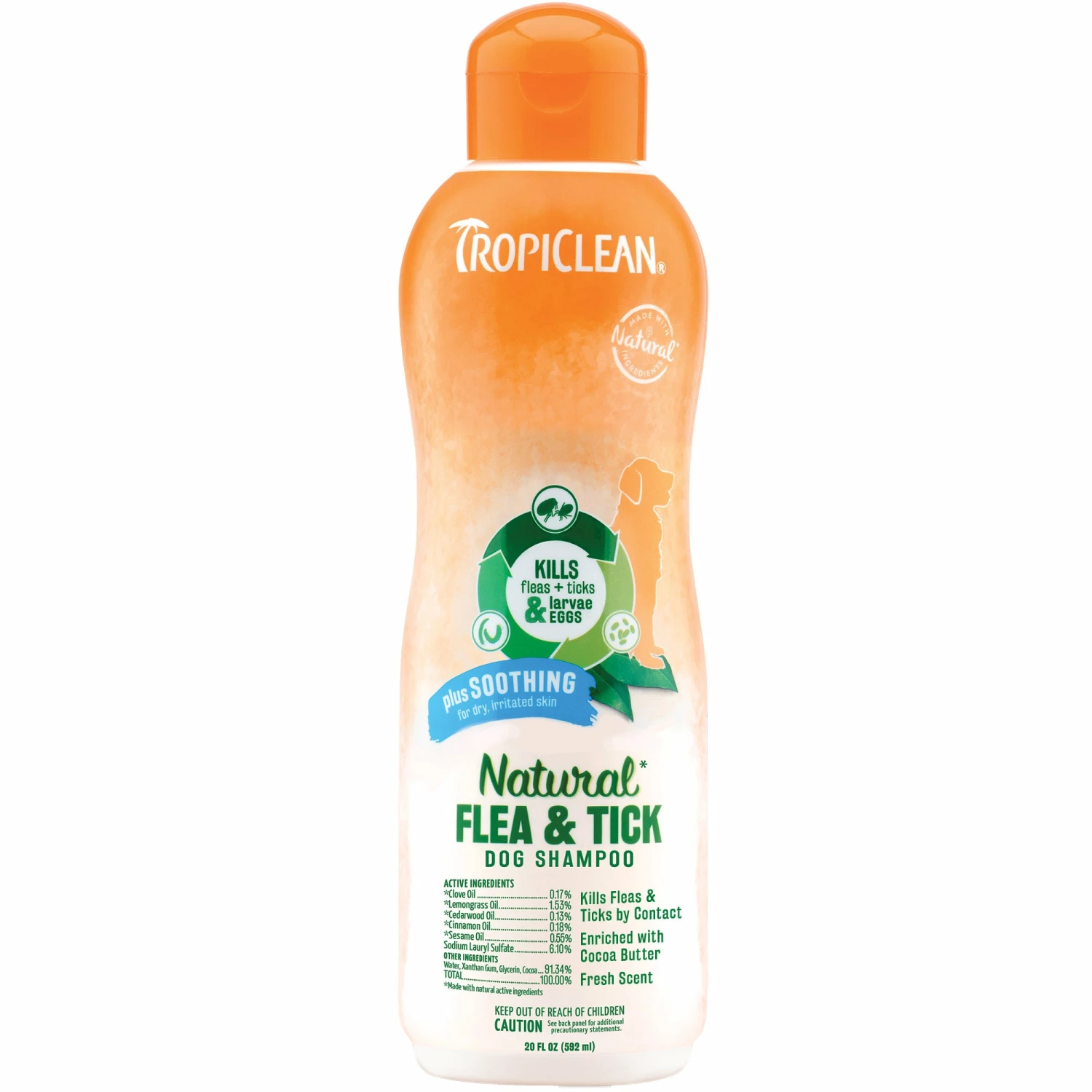 Tropiclean Flea & Tick Soothing Shampoo-20oz 3 Tropiclean Flea & Tick Soothing Shampoo-20oz