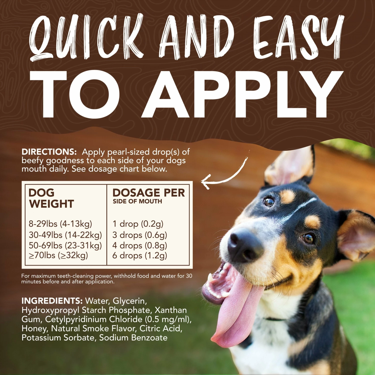 Tropiclean Teeth Cleaning Gel For Dogs – Smoked Beef Brisket Flavor-2oz 4 Tropiclean Teeth Cleaning Gel For Dogs – Smoked Beef Brisket Flavor-2oz - Image 2